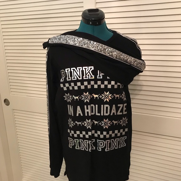 PINK Victoria’s Secret in a holidaze bling tee - Picture 7 of 11